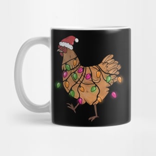 Chicken Christmas Lights Mug